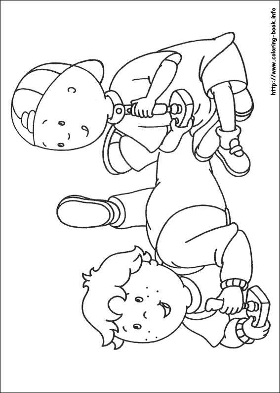 Plansa de colorat cu Caillou 54 50